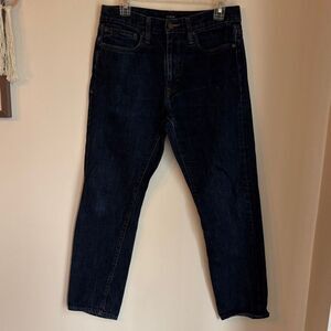 J. Crew Mens Selvedge Deep Indigo Straight leg Jeans dark wash 31X30 Classic EUC